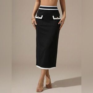 Contrast Trim Skirt